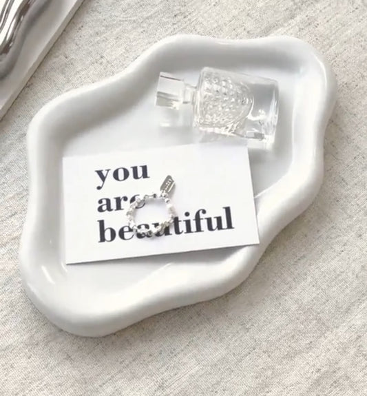 Plateau à bijoux en céramique