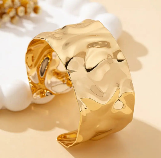 Manchette - Bracelet doré Ajustable